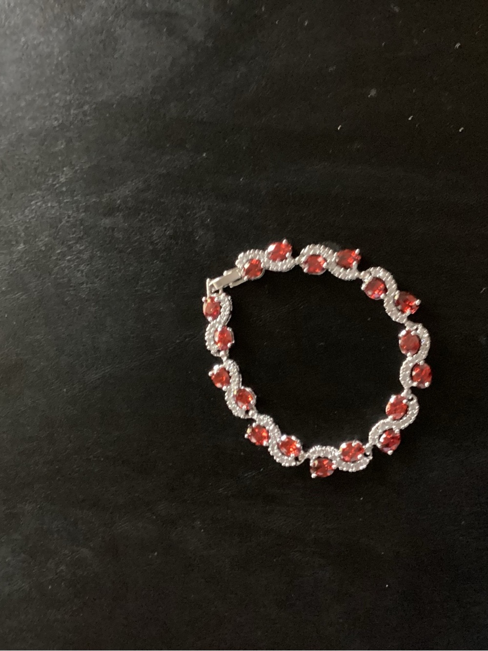 Classic Red Crystal Tennis Bracelet - Women Jewelry